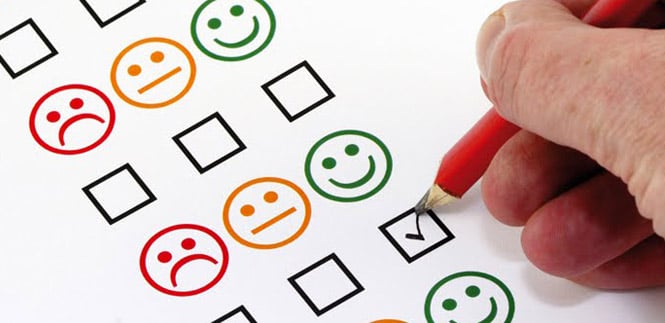 checkboxes with frown to smiley faces - checklist for finding sitefinity partner