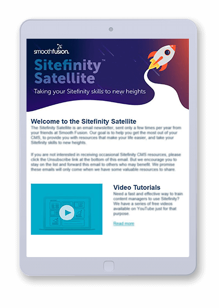 gray tablet newsletter sitefinity newsletter on tablet